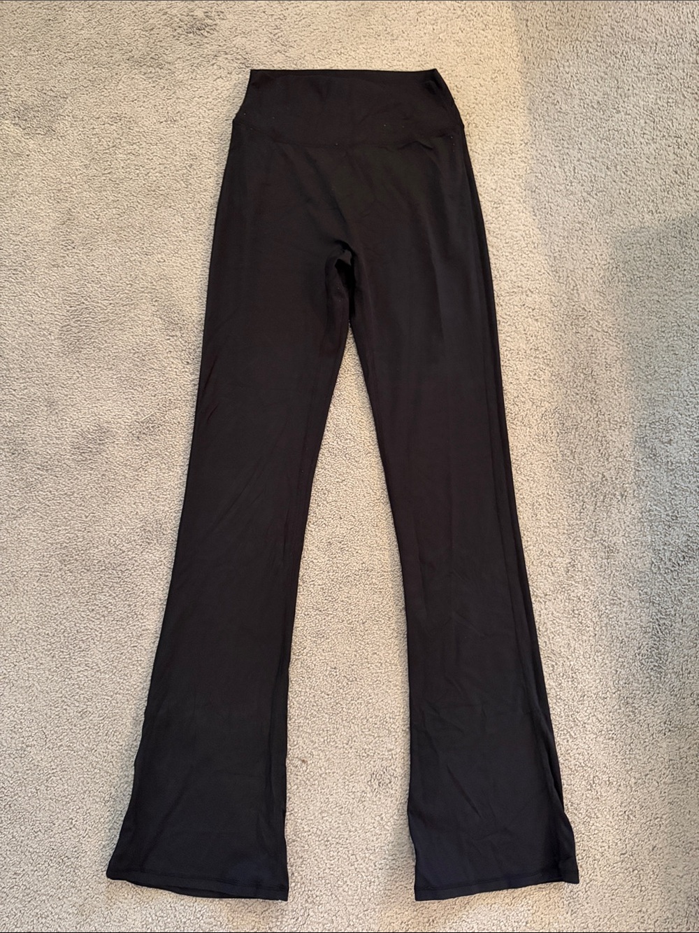 Women's Black High-Waist Stretch Flare Pants